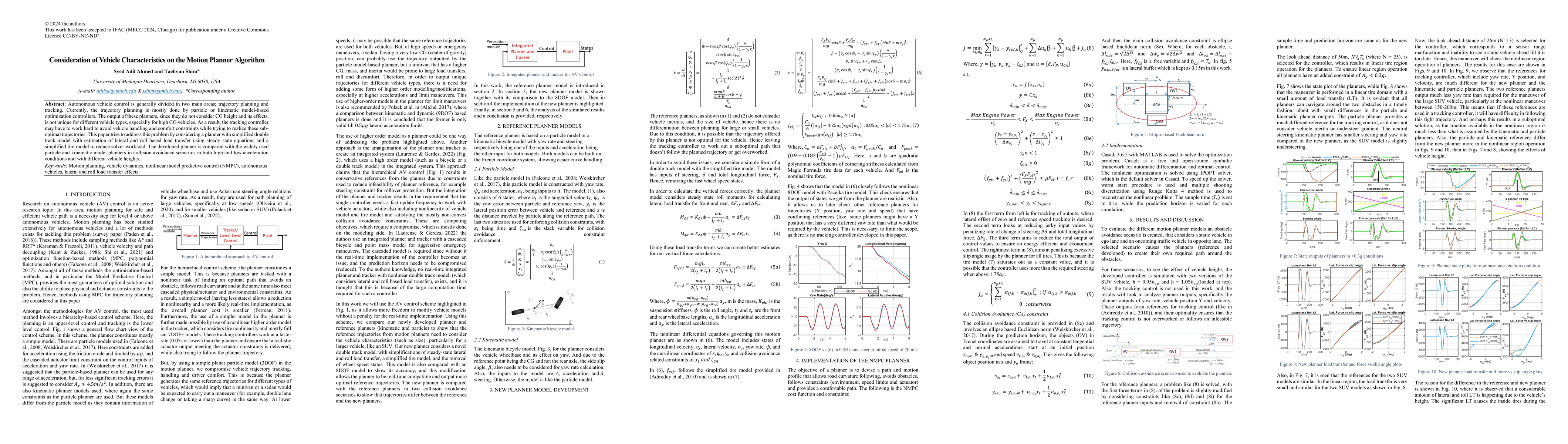 Thumbnail for Consideration of Vehicle Characteristics on the Motion Planner Algorithm