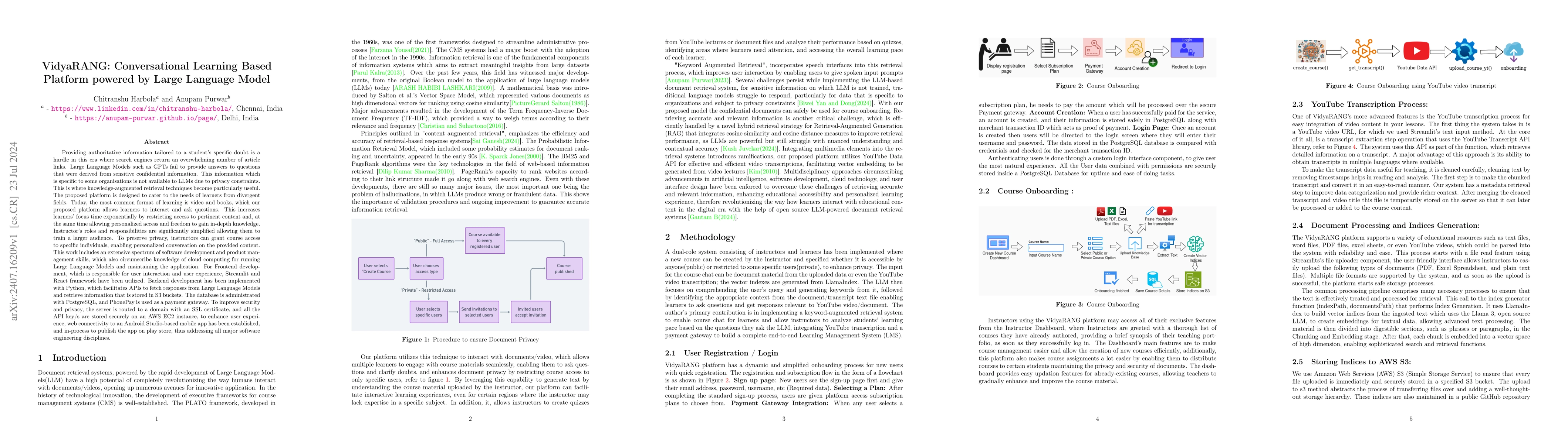 Thumbnail for VidyaRANG: Conversational Learning Based Platform powered by Large
  Language Model