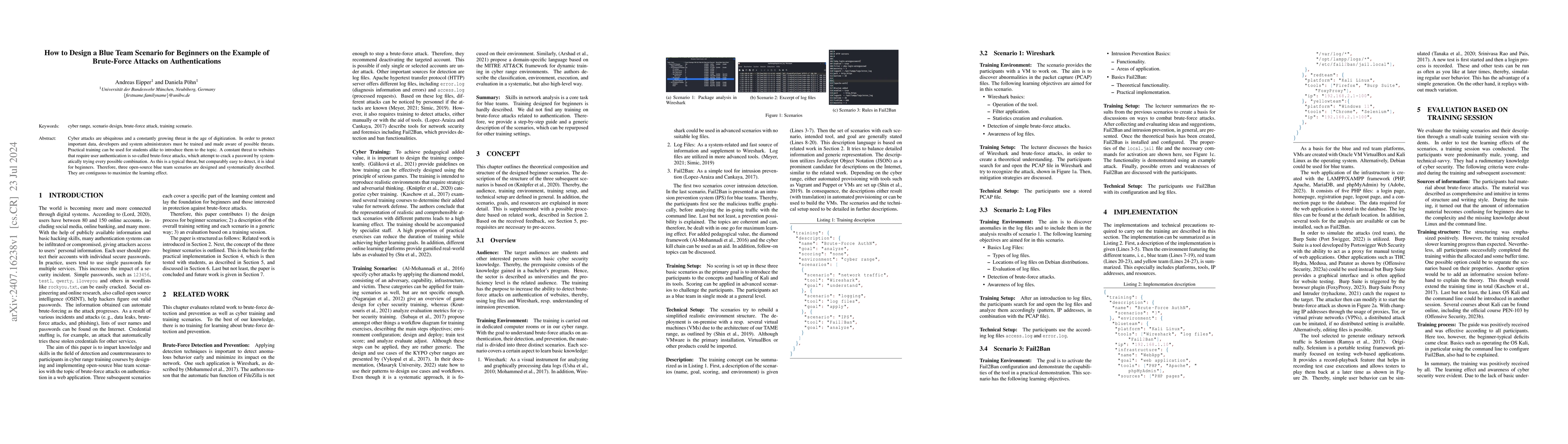 Thumbnail for How to Design a Blue Team Scenario for Beginners on the Example of
  Brute-Force Attacks on Authentications