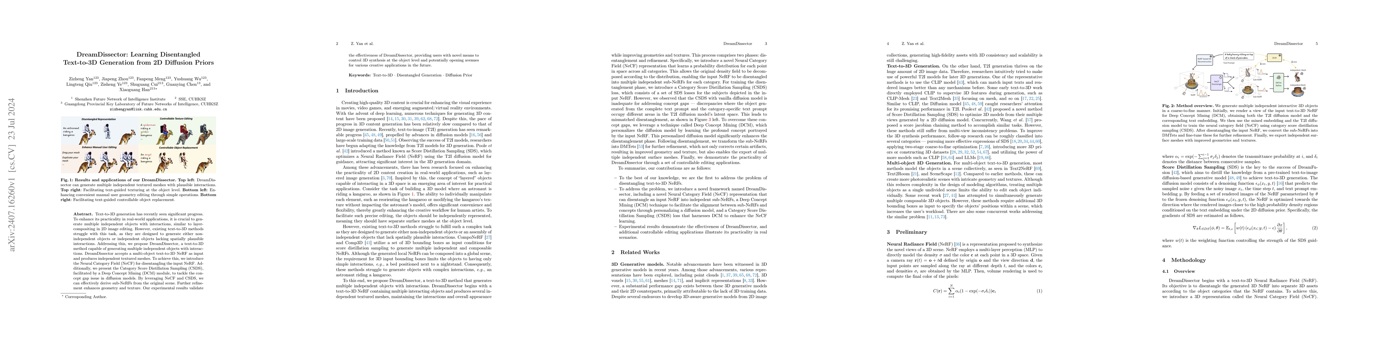Thumbnail for DreamDissector: Learning Disentangled Text-to-3D Generation from 2D
  Diffusion Priors