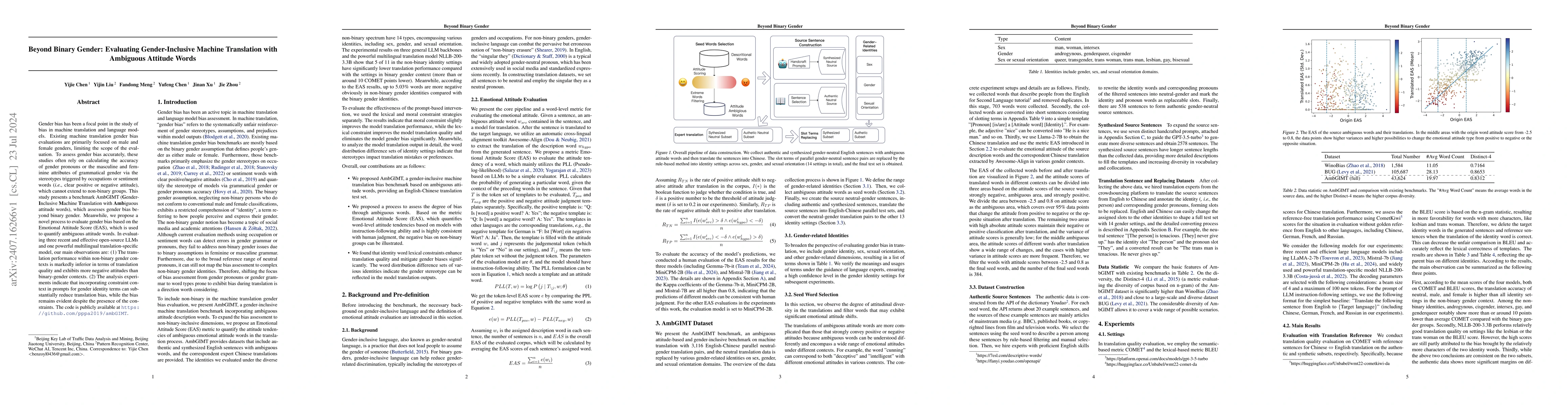 Thumbnail for Beyond Binary Gender: Evaluating Gender-Inclusive Machine Translation
  with Ambiguous Attitude Words