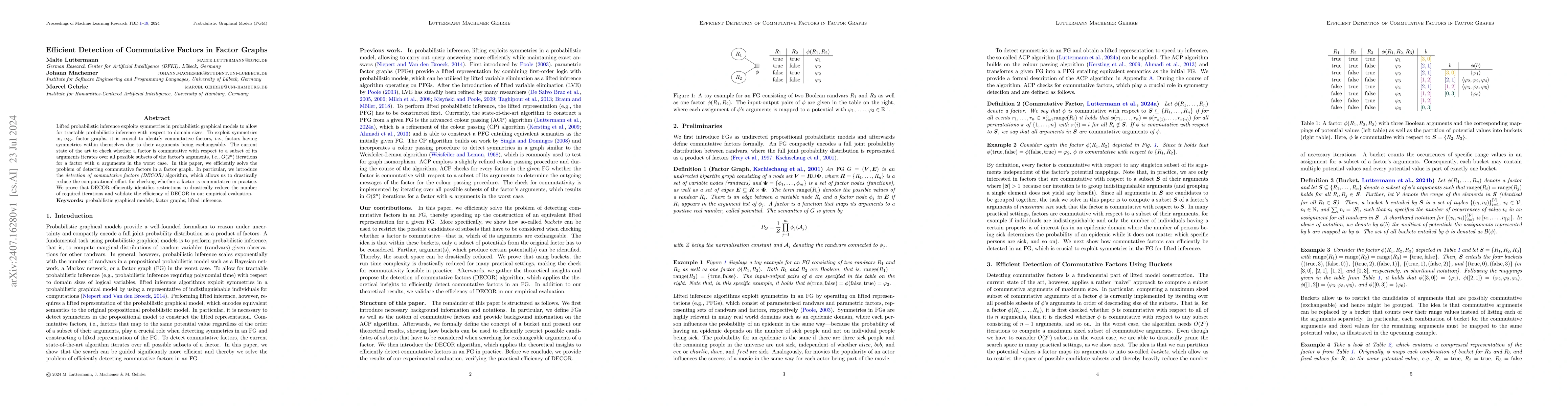 Thumbnail for Efficient Detection of Commutative Factors in Factor Graphs
