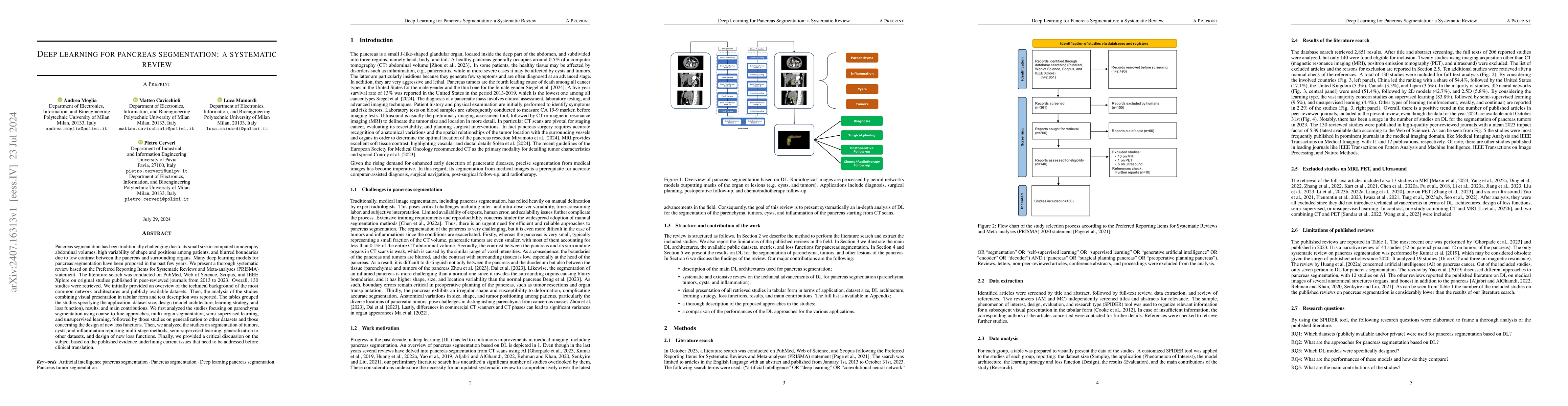 Thumbnail for Deep Learning for Pancreas Segmentation: a Systematic Review