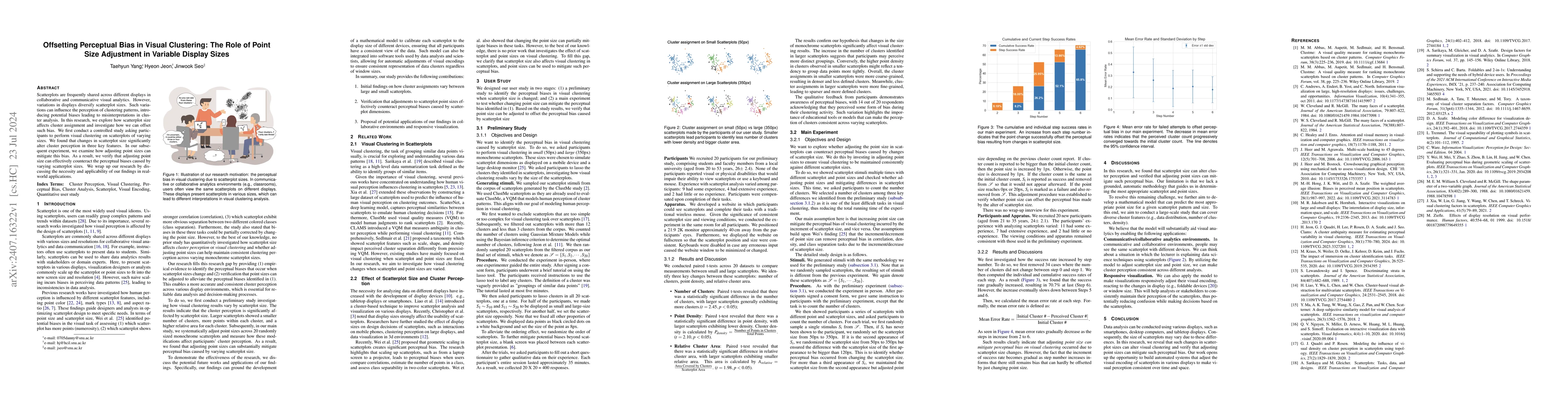 Thumbnail for Offsetting Perceptual Bias in Visual Clustering: The Role of Point Size
  Adjustment in Variable Display Sizes