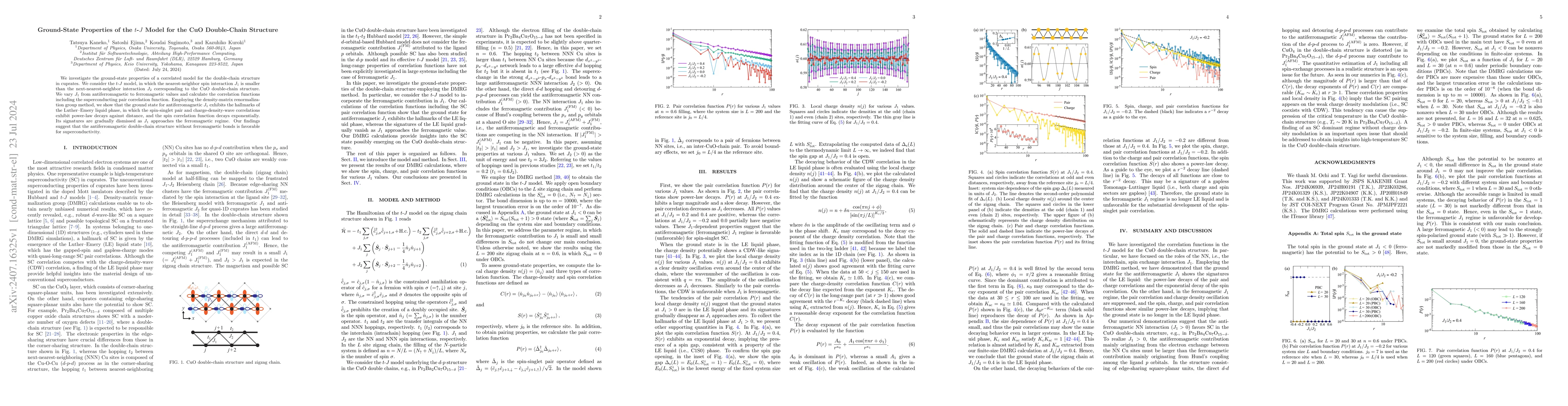 Thumbnail for Ground-State Properties of the $t$-$J$ Model for the CuO Double-Chain
  Structure