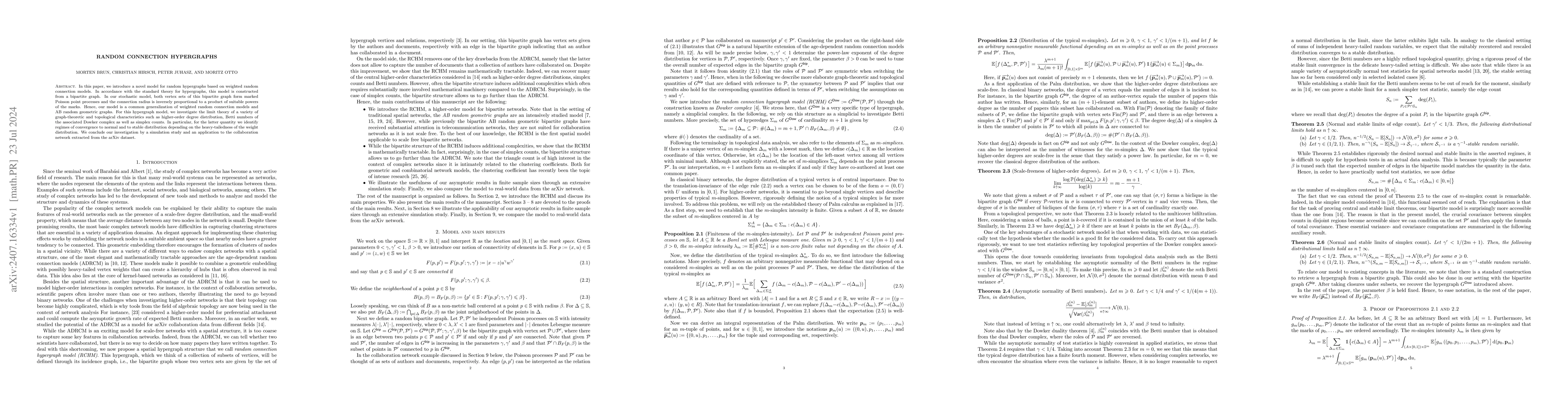 Thumbnail for Random Connection Hypergraphs