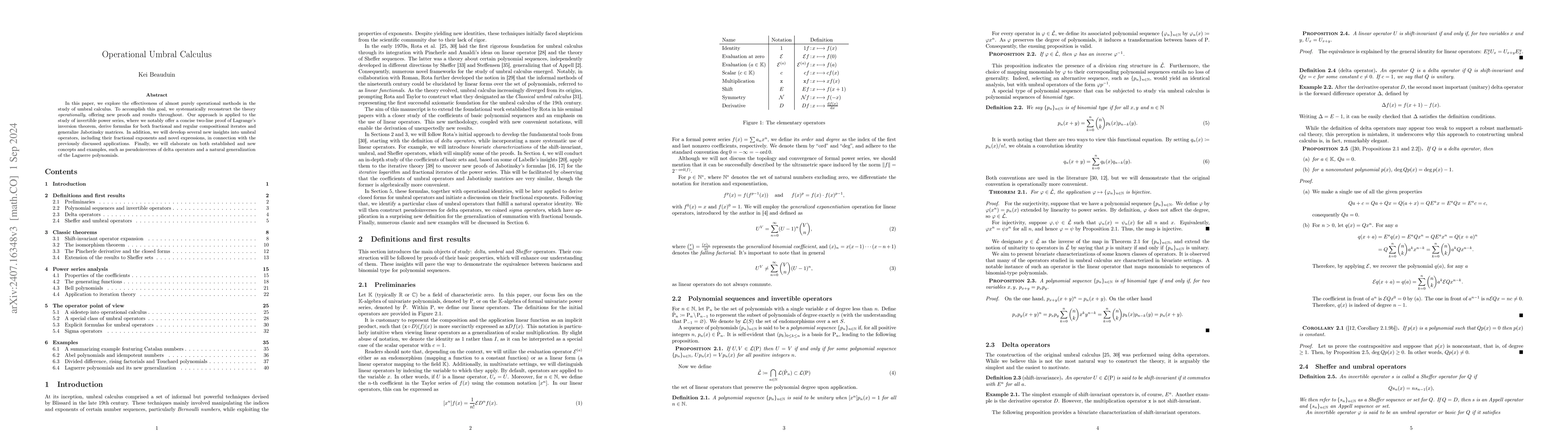 Thumbnail for Operational Umbral Calculus