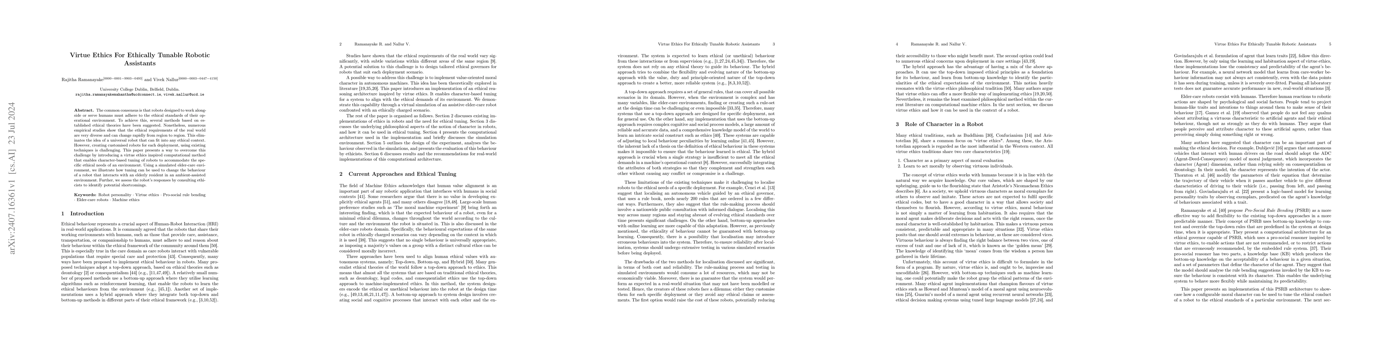 Thumbnail for Virtue Ethics For Ethically Tunable Robotic Assistants