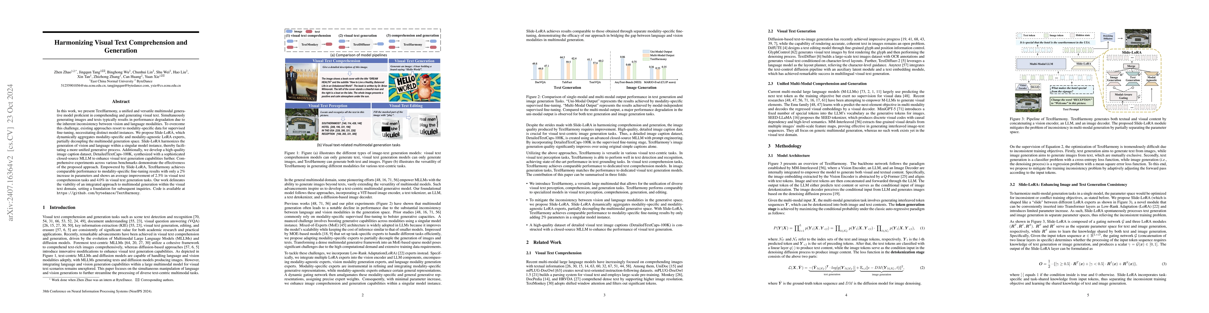 Thumbnail for Harmonizing Visual Text Comprehension and Generation