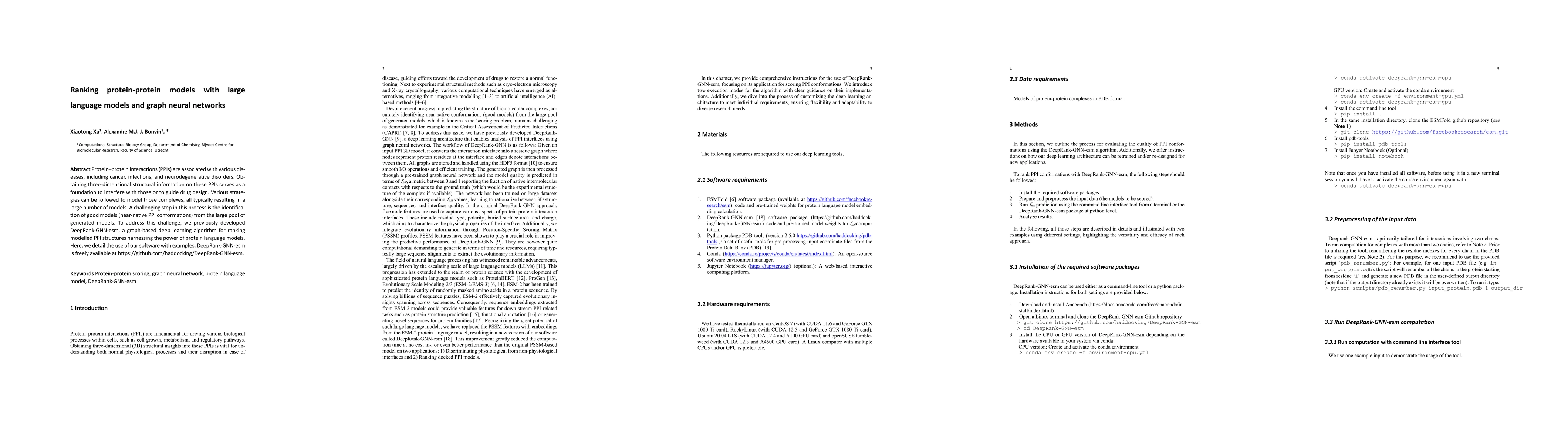 Thumbnail for Ranking protein-protein models with large language models and graph
  neural networks