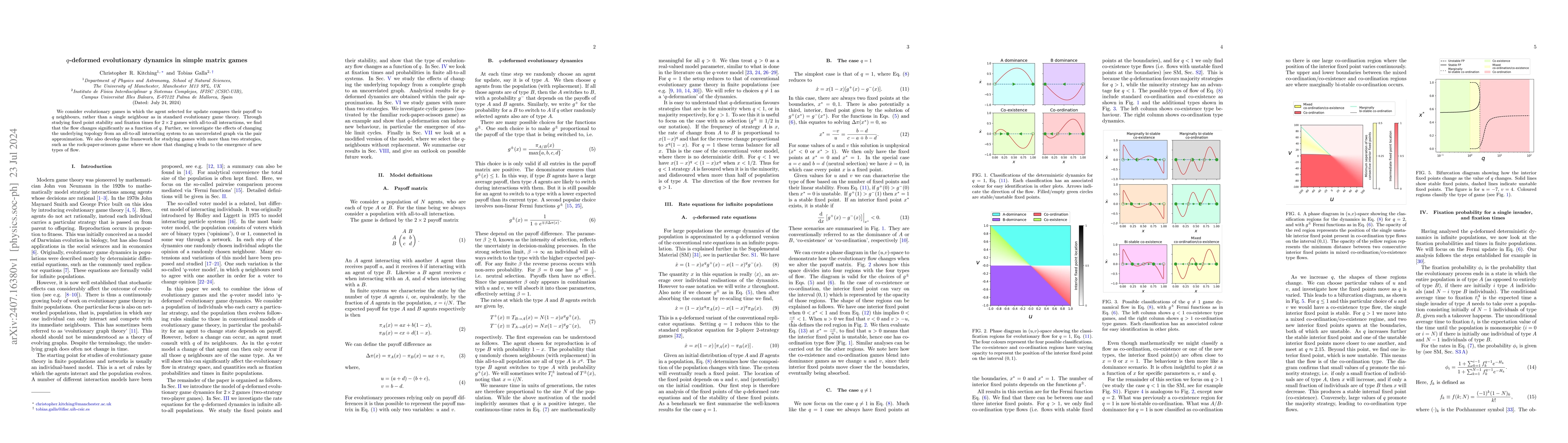 Thumbnail for q-deformed evolutionary dynamics in simple matrix games