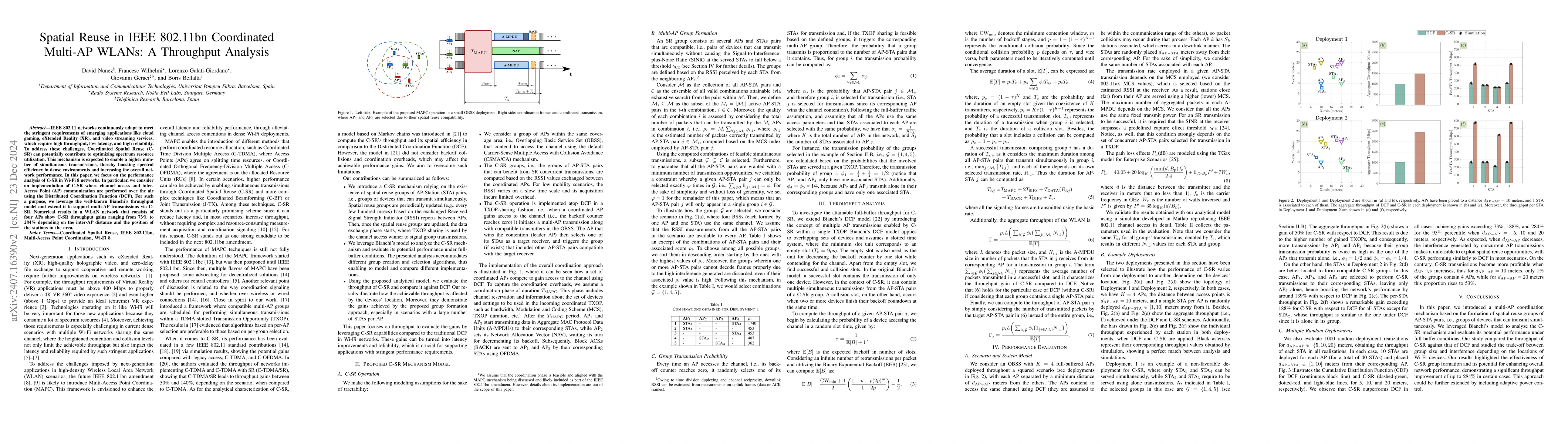 Thumbnail for Spatial Reuse in IEEE 802.11bn Coordinated Multi-AP WLANs: A Throughput
  Analysis
