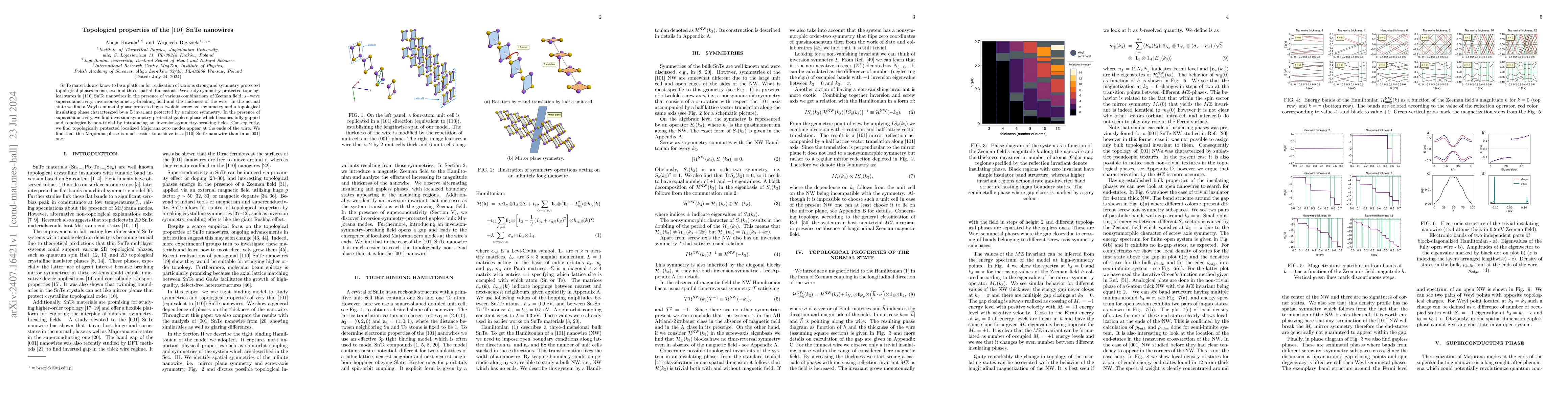 Thumbnail for Topological properties of the [110] SnTe nanowires