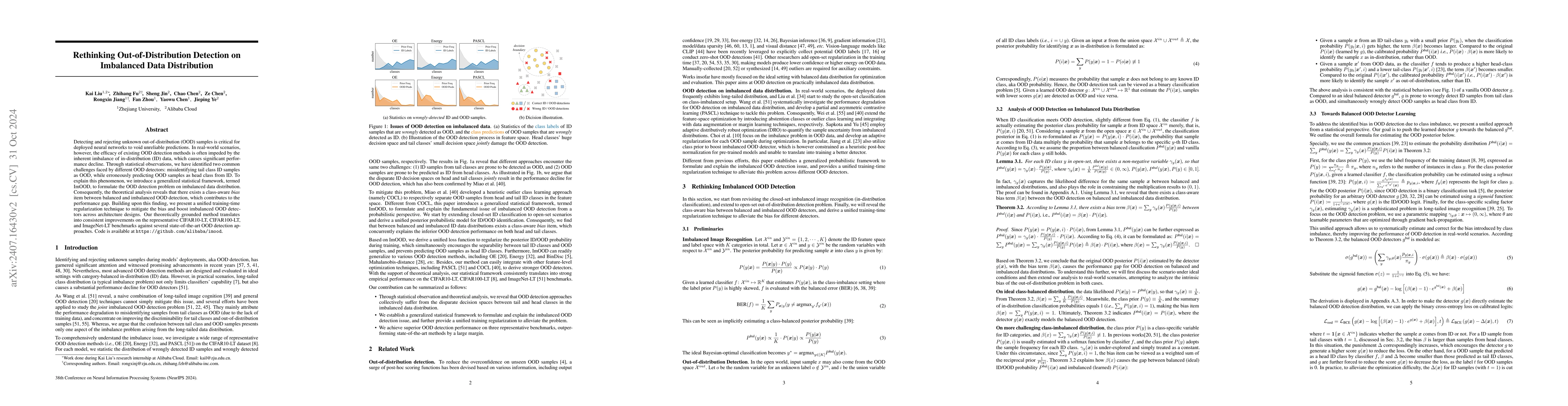 Thumbnail for Rethinking Out-of-Distribution Detection on Imbalanced Data Distribution