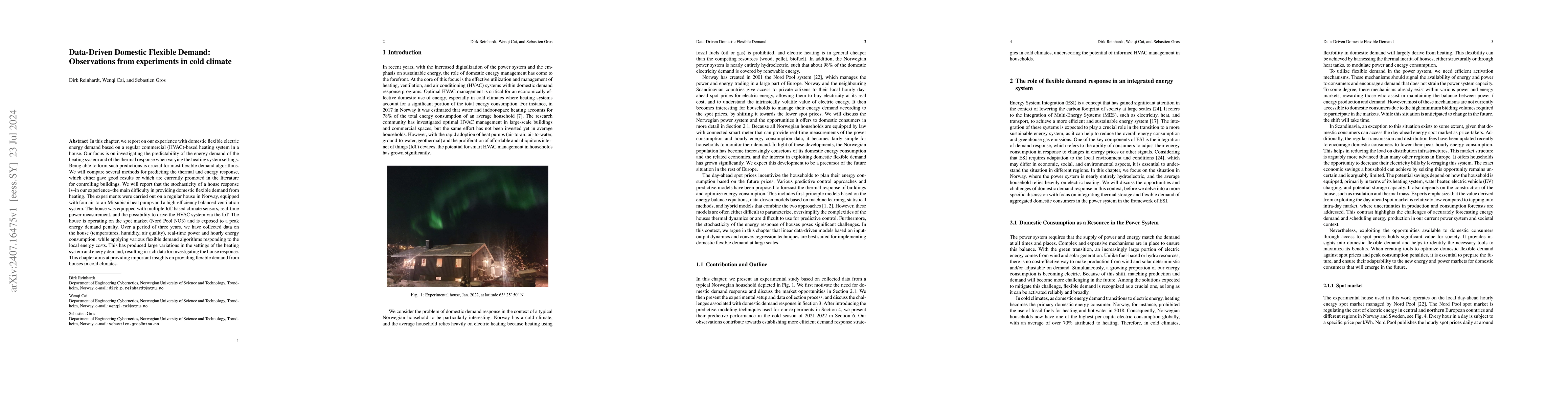 Thumbnail for Data-Driven Domestic Flexible Demand: Observations from experiments in
  cold climate