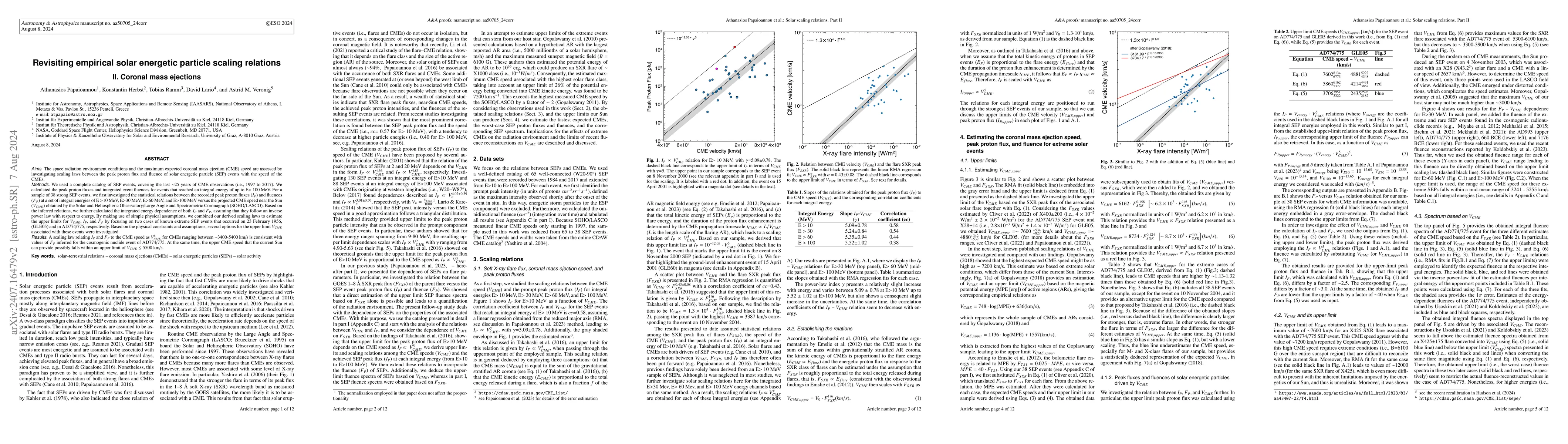 Thumbnail for Revisiting Empirical Solar Energetic Particle Scaling Relations II.
  Coronal Mass Ejections
