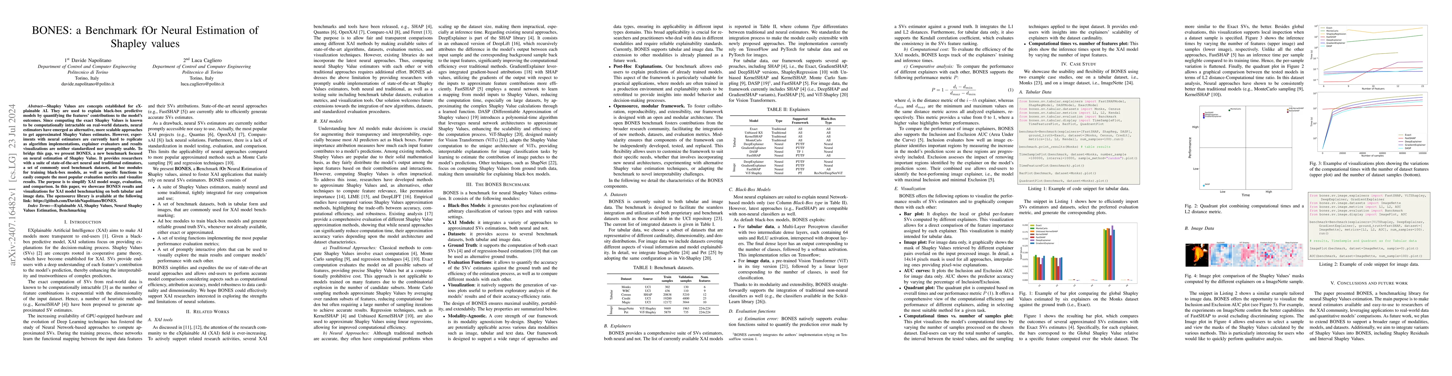 Thumbnail for BONES: a Benchmark fOr Neural Estimation of Shapley values