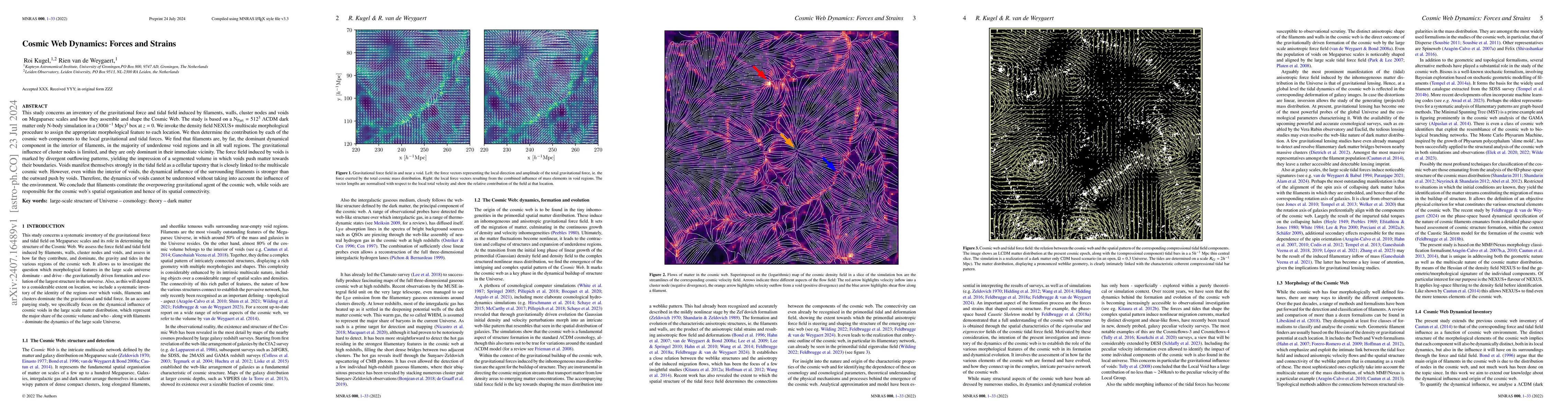 Thumbnail for Cosmic Web Dynamics: Forces and Strains