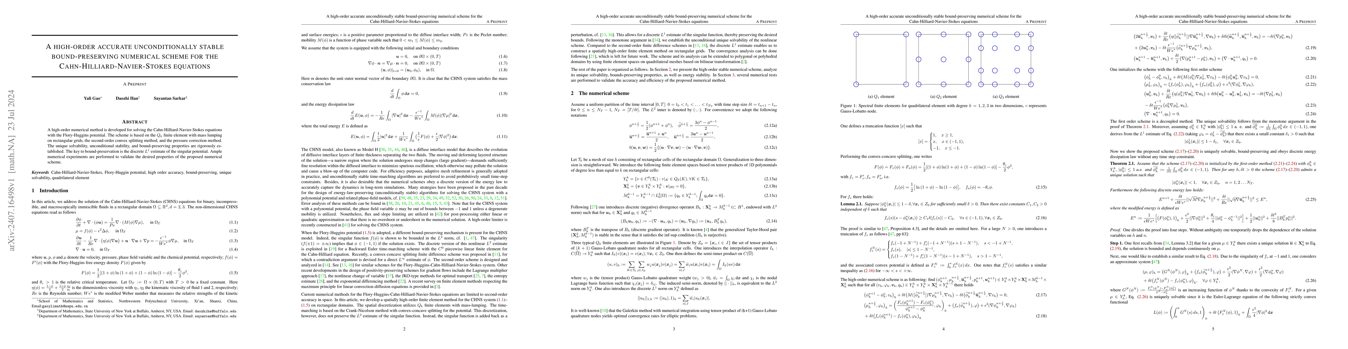 Thumbnail for A high-order accurate unconditionally stable bound-preserving numerical
  scheme for the Cahn-Hilliard-Navier-Stokes equations