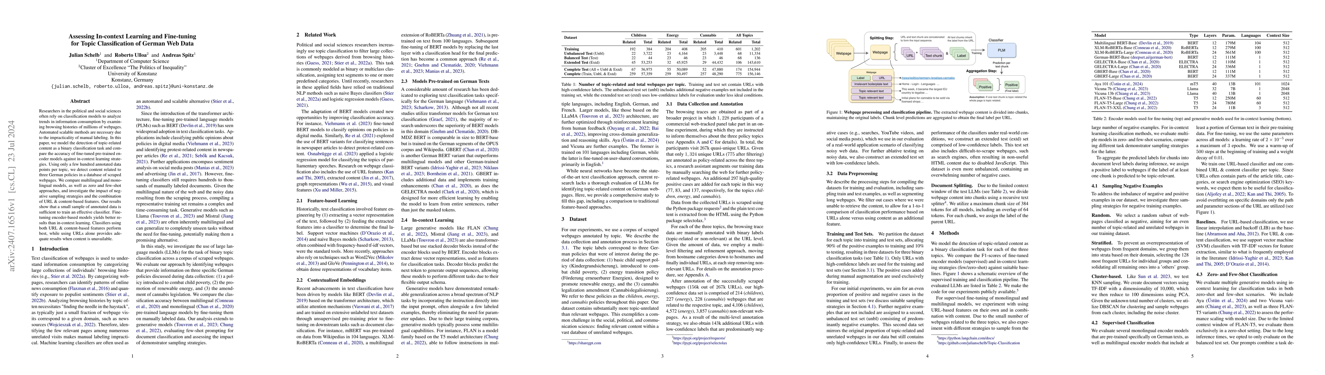 Thumbnail for Assessing In-context Learning and Fine-tuning for Topic Classification
  of German Web Data