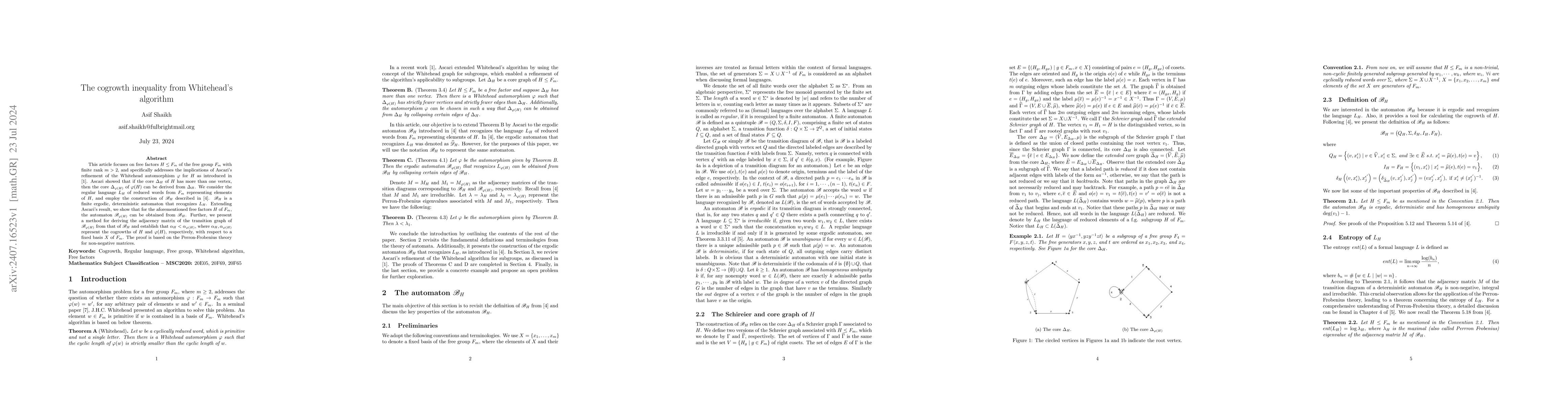 Thumbnail for The cogrowth inequality from Whitehead's algorithm