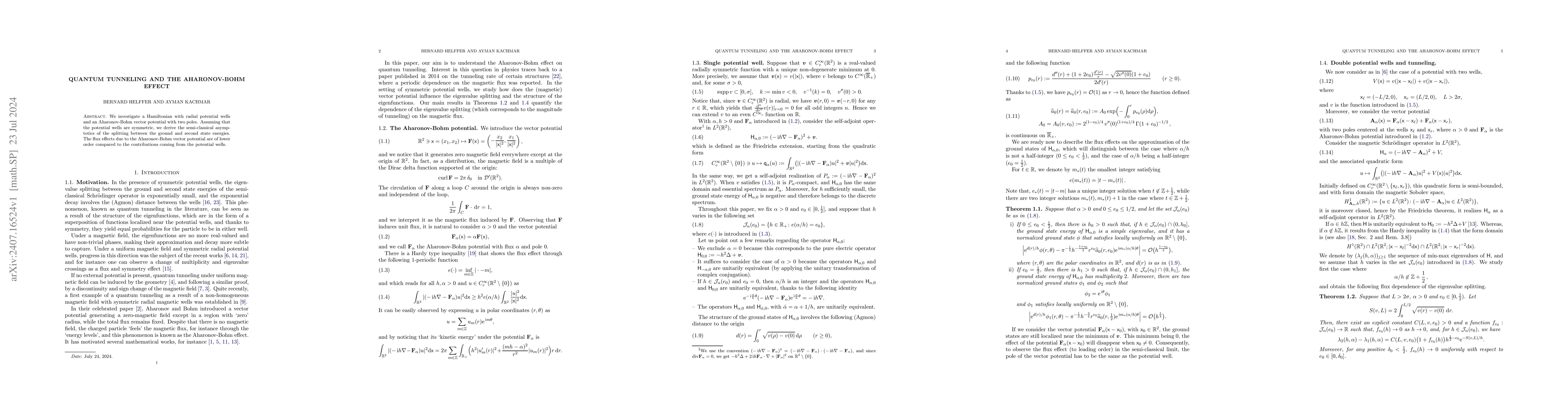 Thumbnail for Quantum Tunneling and the Aharonov-Bohm effect