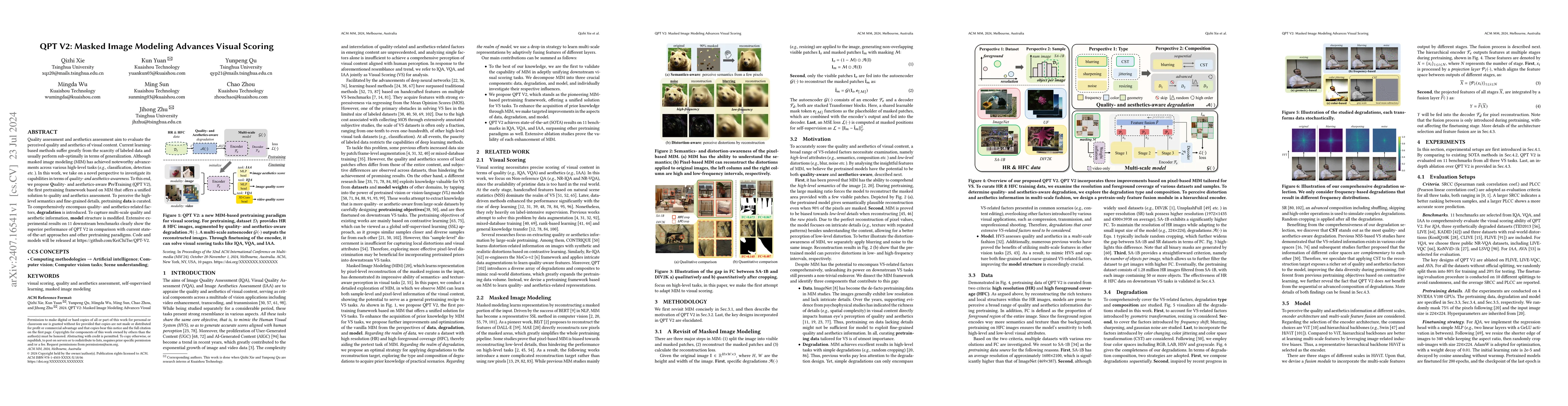 Thumbnail for QPT V2: Masked Image Modeling Advances Visual Scoring
