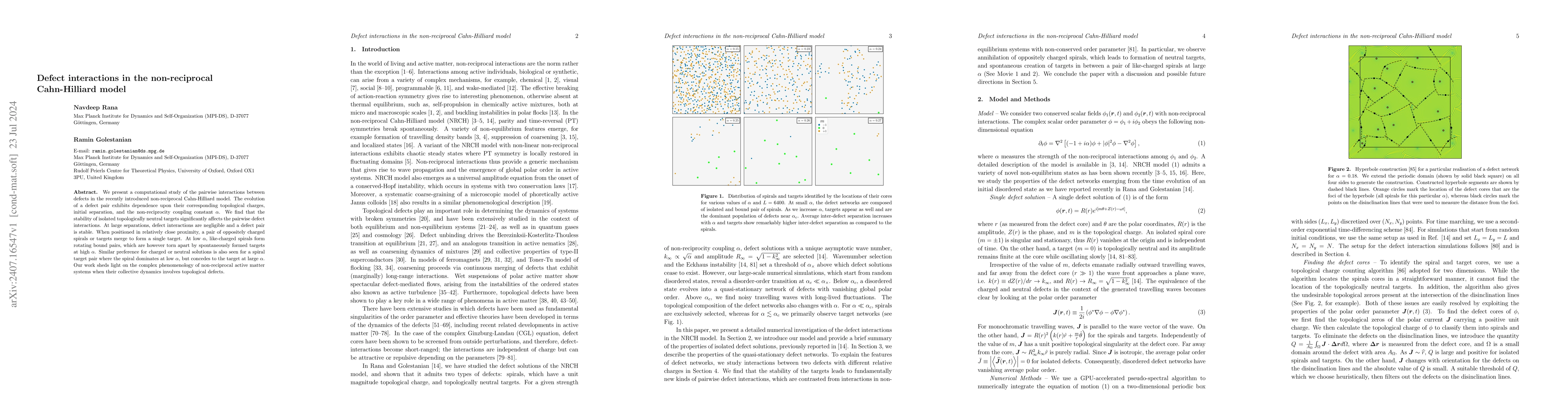 Thumbnail for Defect interactions in the non-reciprocal Cahn-Hilliard model