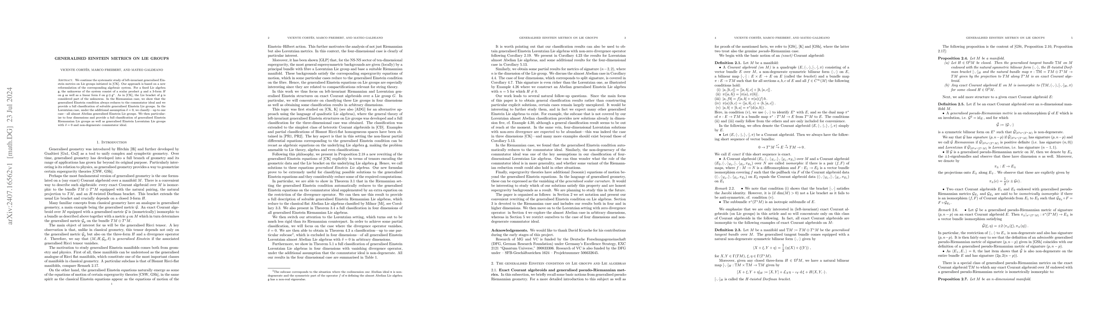 Thumbnail for Generalised Einstein metrics on Lie groups
