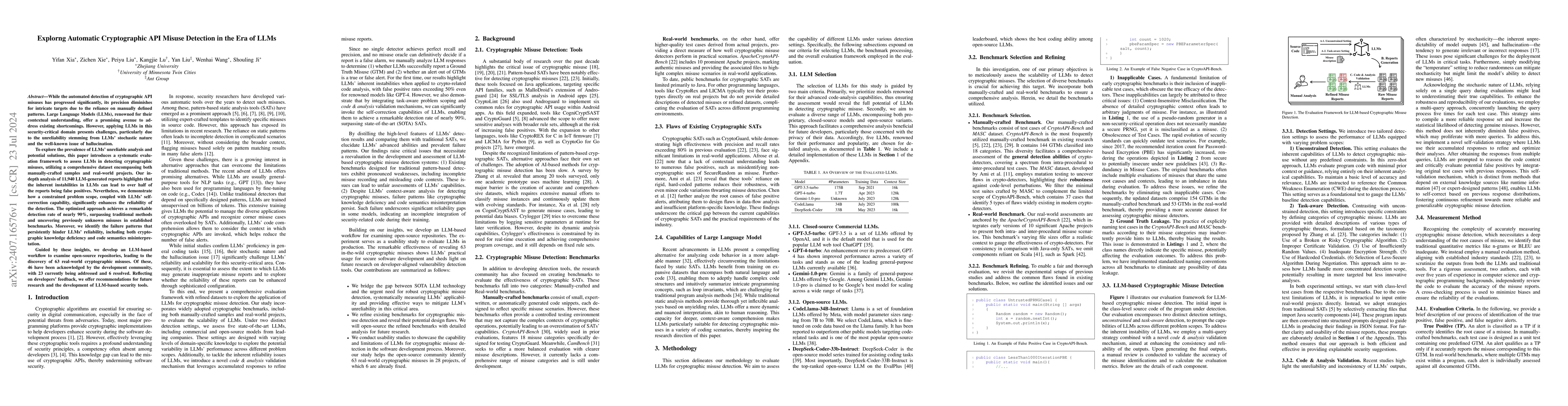 Thumbnail for Exploring Automatic Cryptographic API Misuse Detection in the Era of
  LLMs