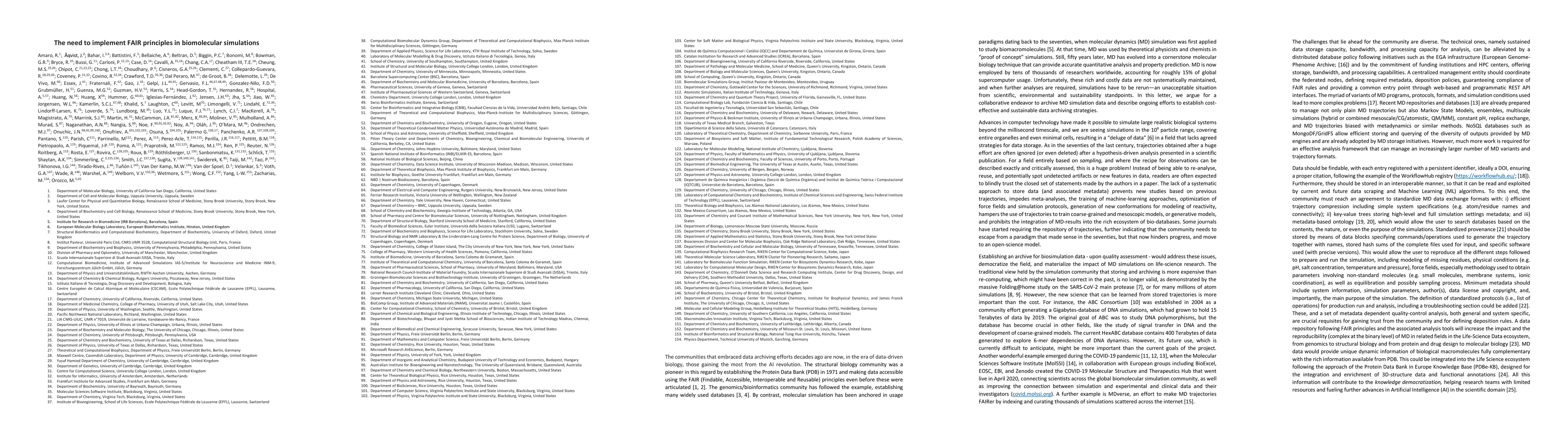 Thumbnail for The need to implement FAIR principles in biomolecular simulations