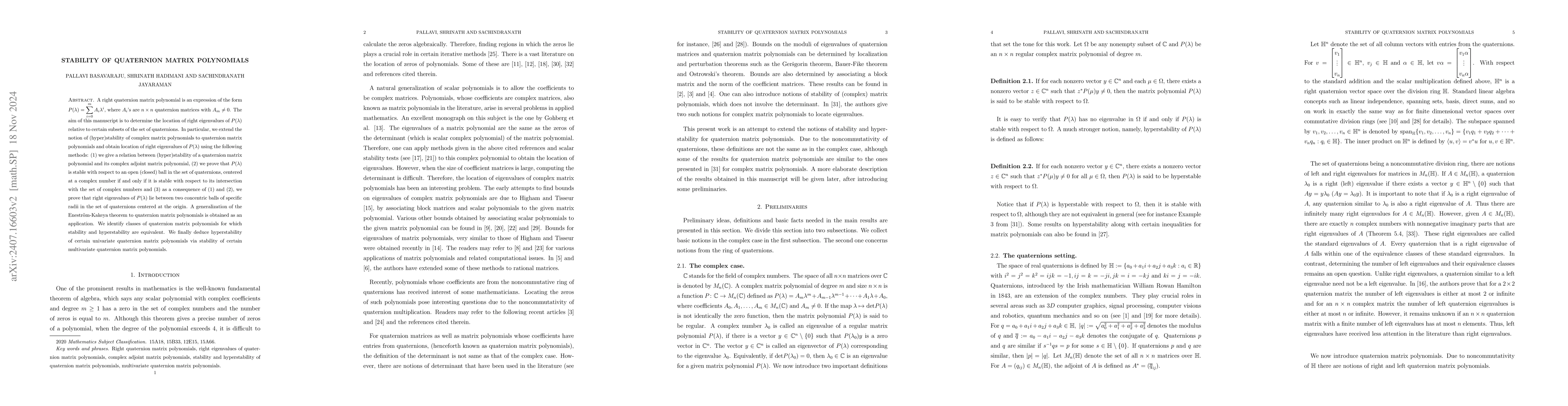 Thumbnail for Stability of quaternion matrix polynomials