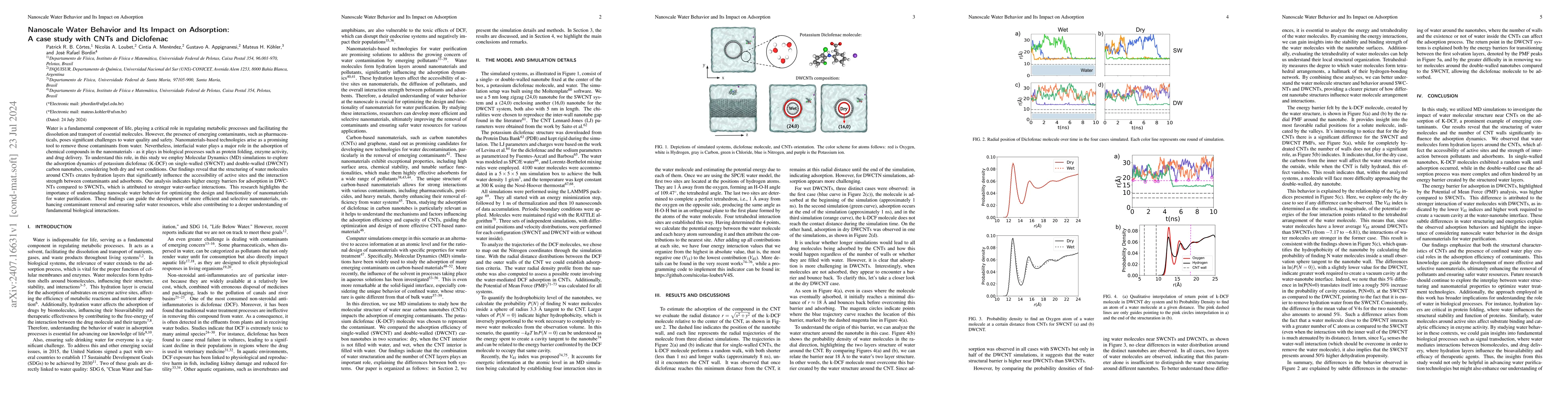 Thumbnail for Nanoscale Water Behavior and Its Impact on Adsorption: A case study with
  CNTs and Diclofenac