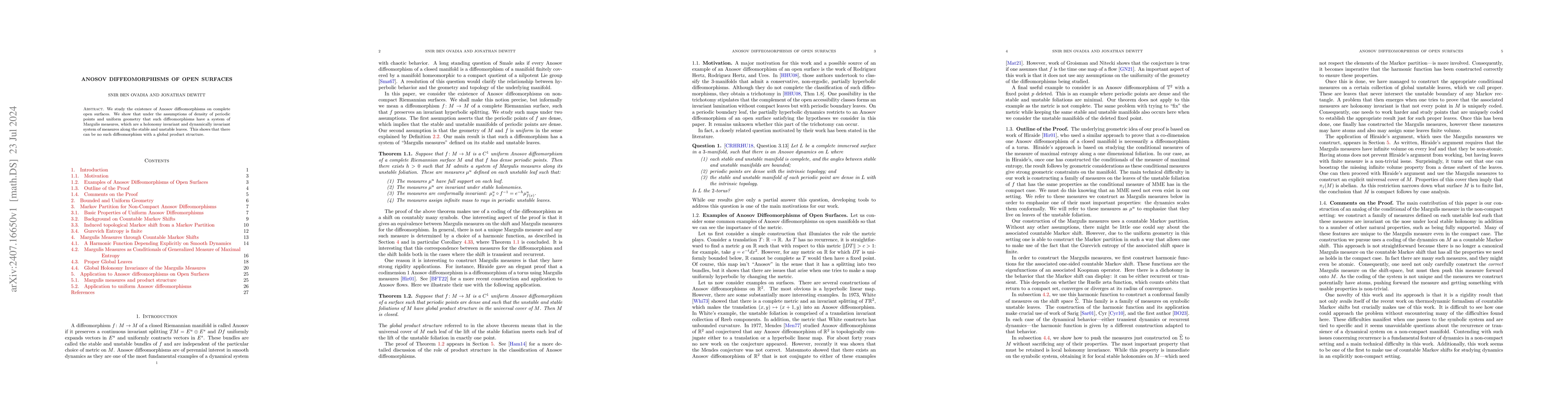 Thumbnail for Anosov diffeomorphisms of open surfaces