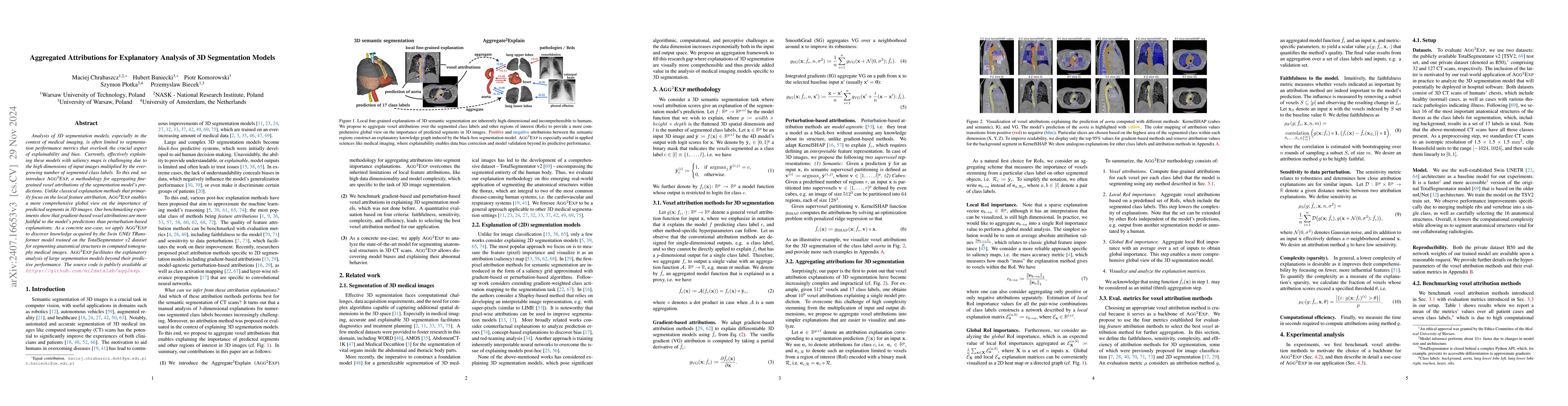 Thumbnail for Aggregated Attributions for Explanatory Analysis of 3D Segmentation
  Models