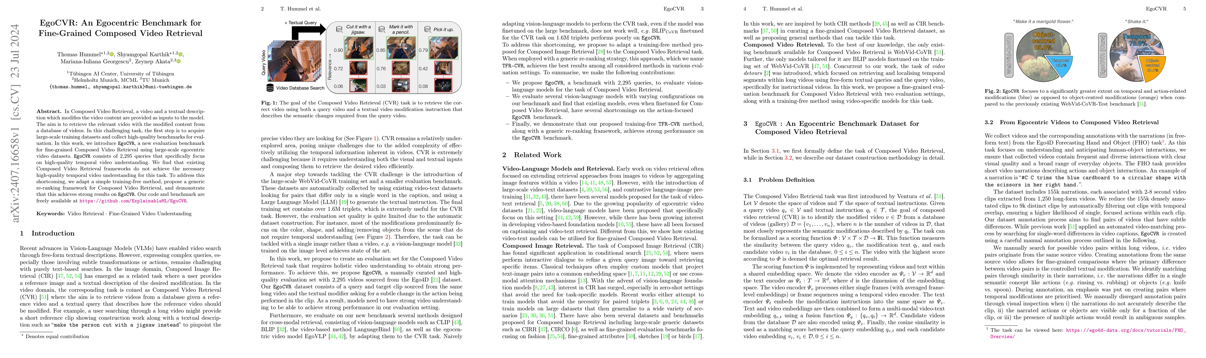Thumbnail for EgoCVR: An Egocentric Benchmark for Fine-Grained Composed Video
  Retrieval