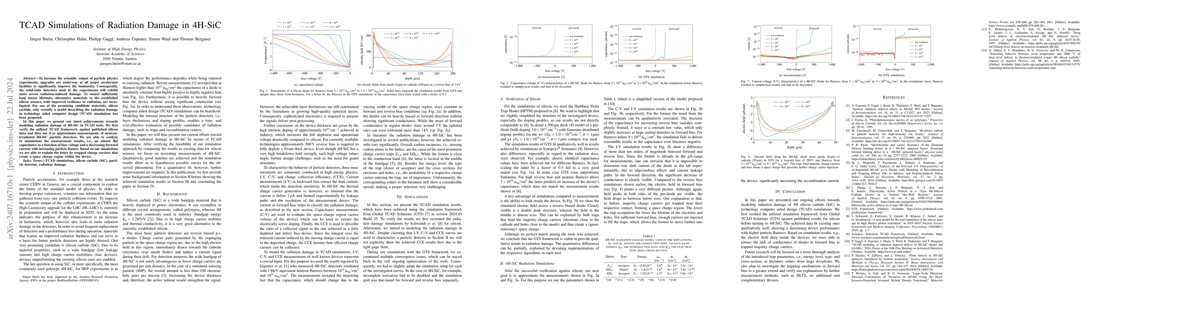Thumbnail for TCAD Simulations of Radiation Damage in 4H-SiC
