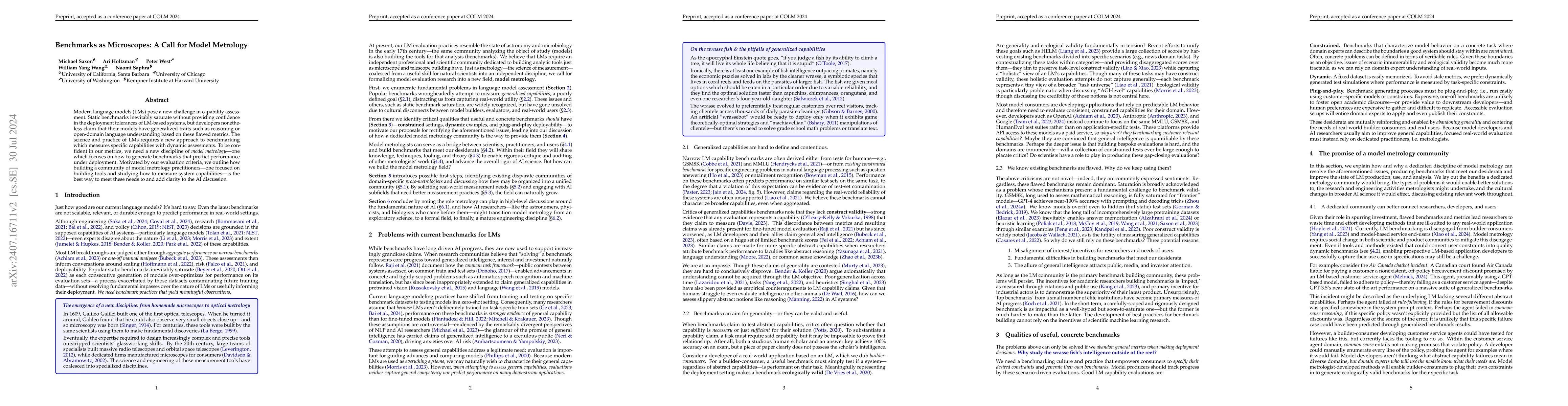 Thumbnail for Benchmarks as Microscopes: A Call for Model Metrology