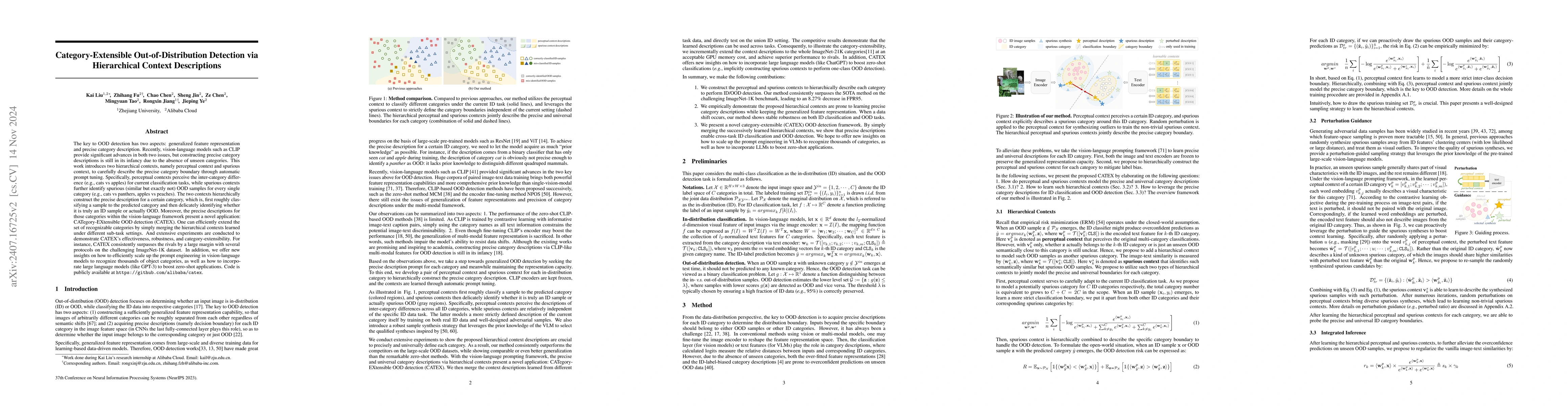 Thumbnail for Category-Extensible Out-of-Distribution Detection via Hierarchical
  Context Descriptions