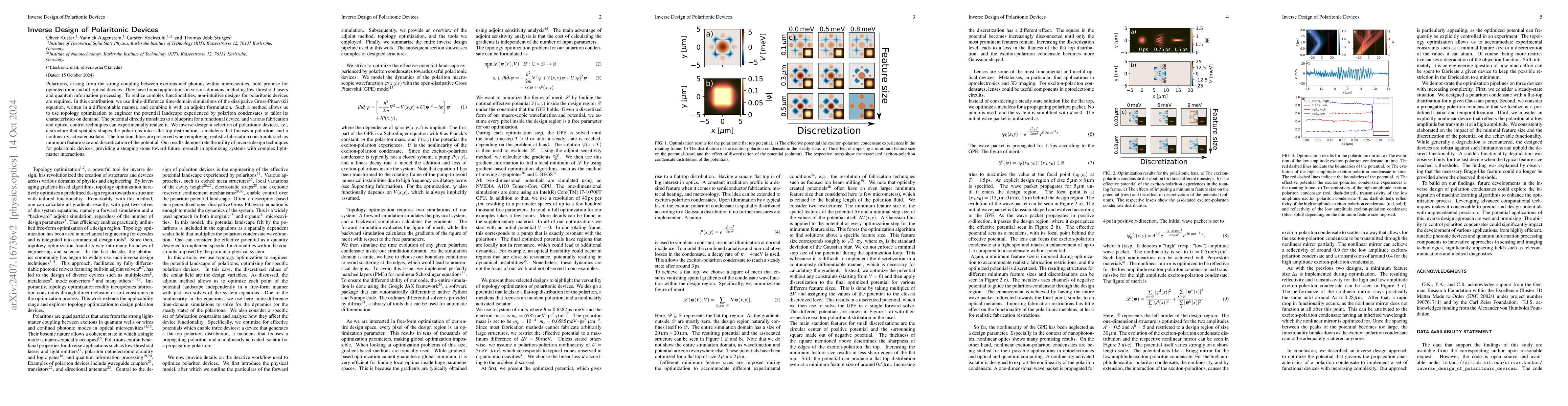 Thumbnail for Inverse Design of Polaritonic Devices