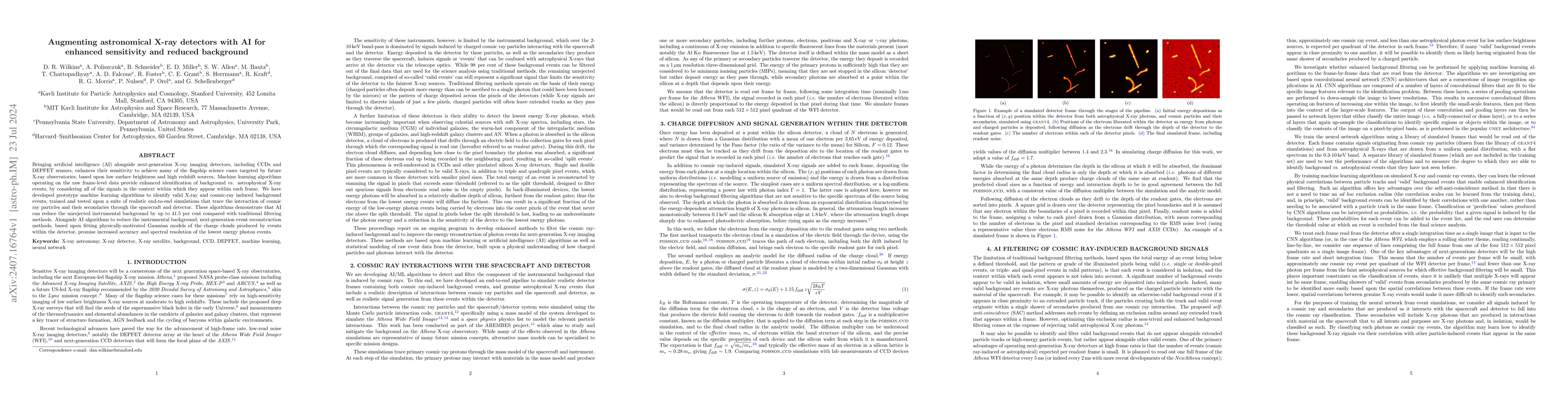 Thumbnail for Augmenting astronomical X-ray detectors with AI for enhanced sensitivity
  and reduced background