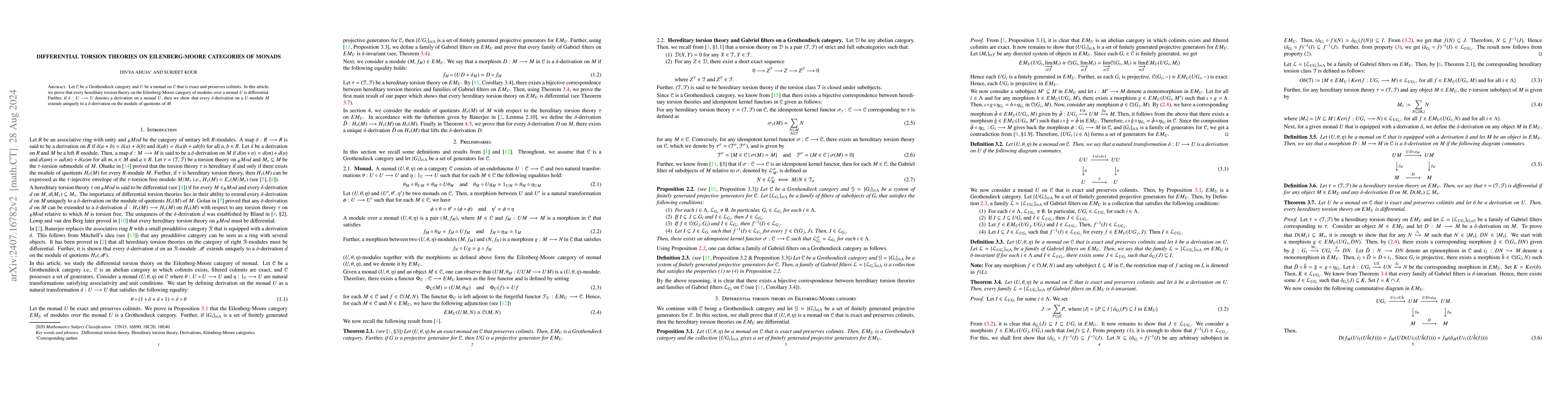 Thumbnail for Differential torsion theories on Eilenberg-Moore categories of monads