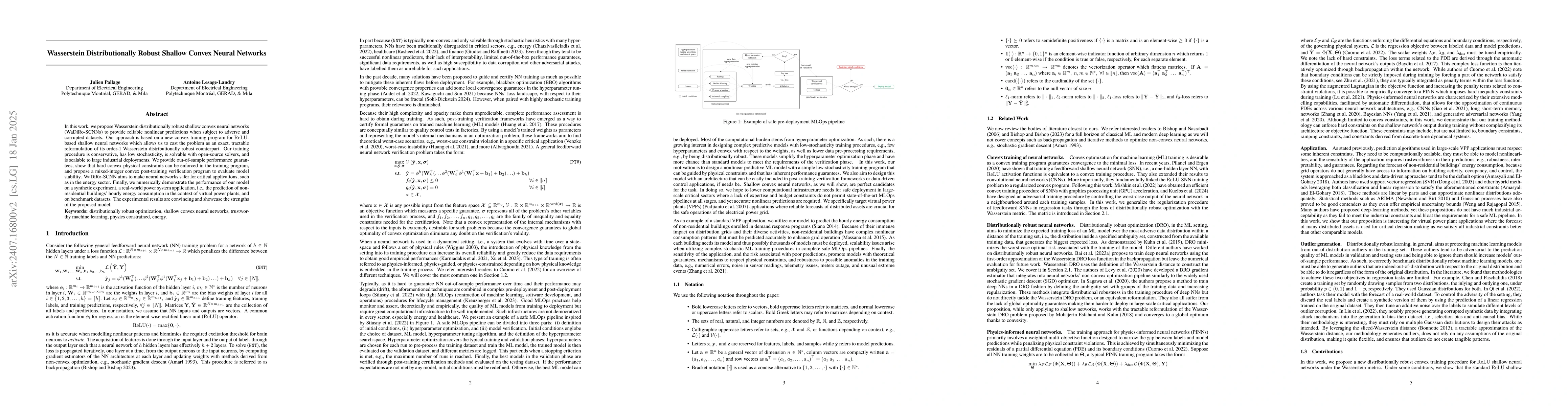 Thumbnail for Wasserstein Distributionally Robust Shallow Convex Neural Networks