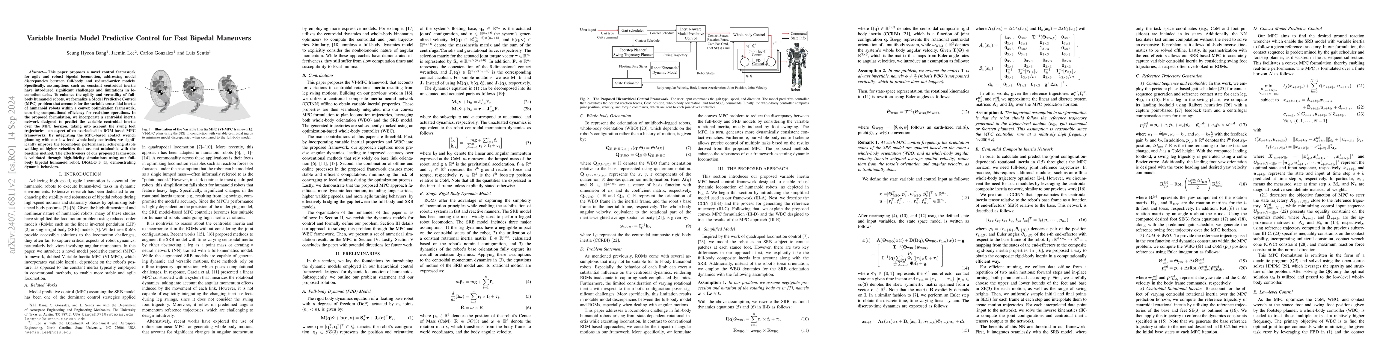 Thumbnail for Variable Inertia Model Predictive Control for Fast Bipedal Maneuvers