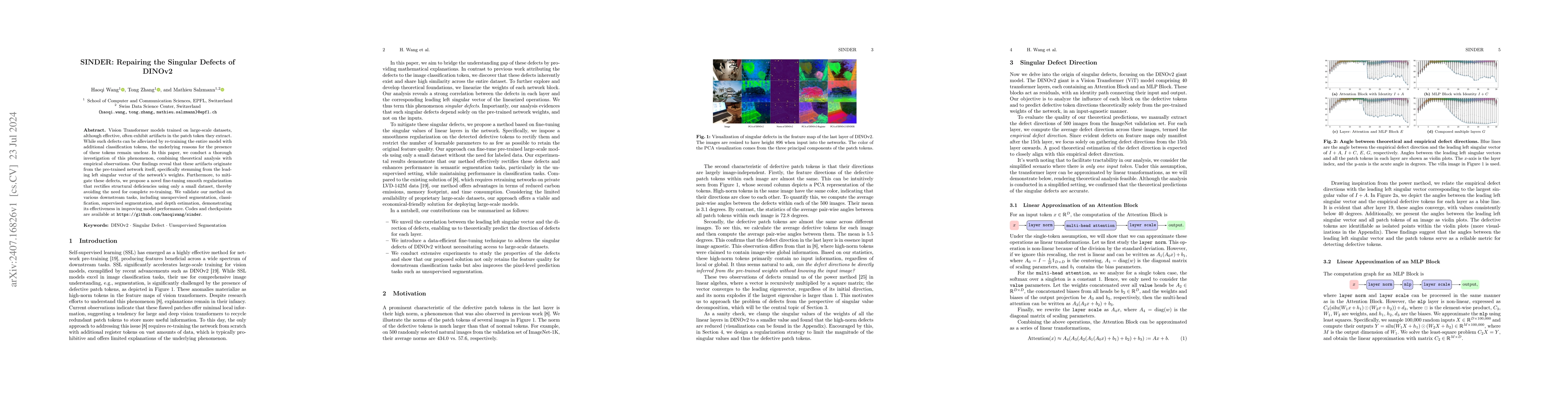 Thumbnail for SINDER: Repairing the Singular Defects of DINOv2