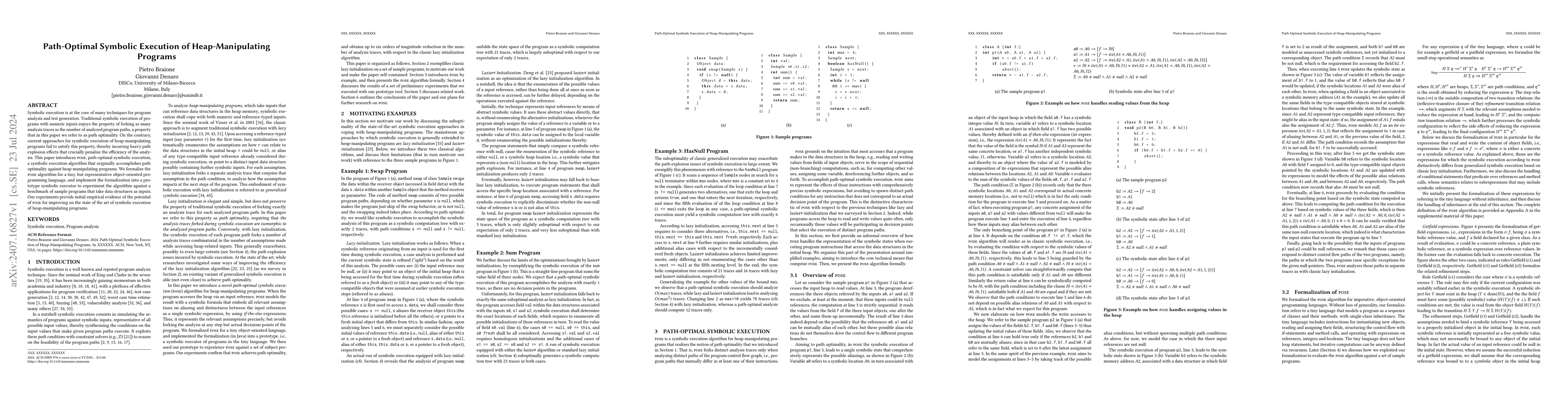 Thumbnail for Path-optimal symbolic execution of heap-manipulating programs