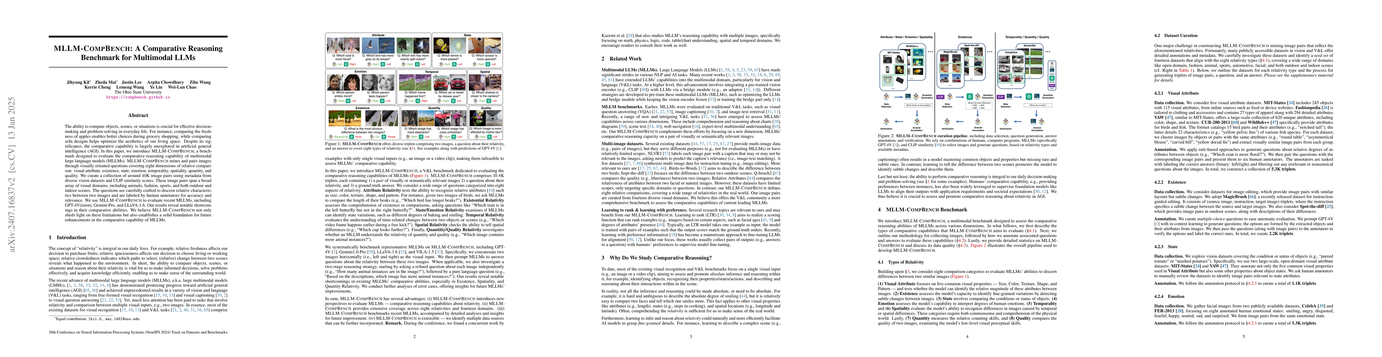 Thumbnail for CompBench: A Comparative Reasoning Benchmark for Multimodal LLMs