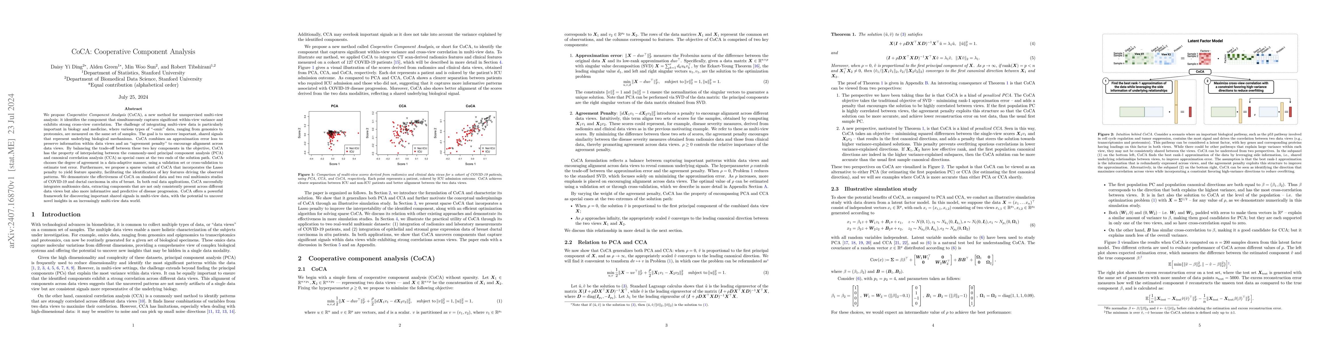 Thumbnail for CoCA: Cooperative Component Analysis