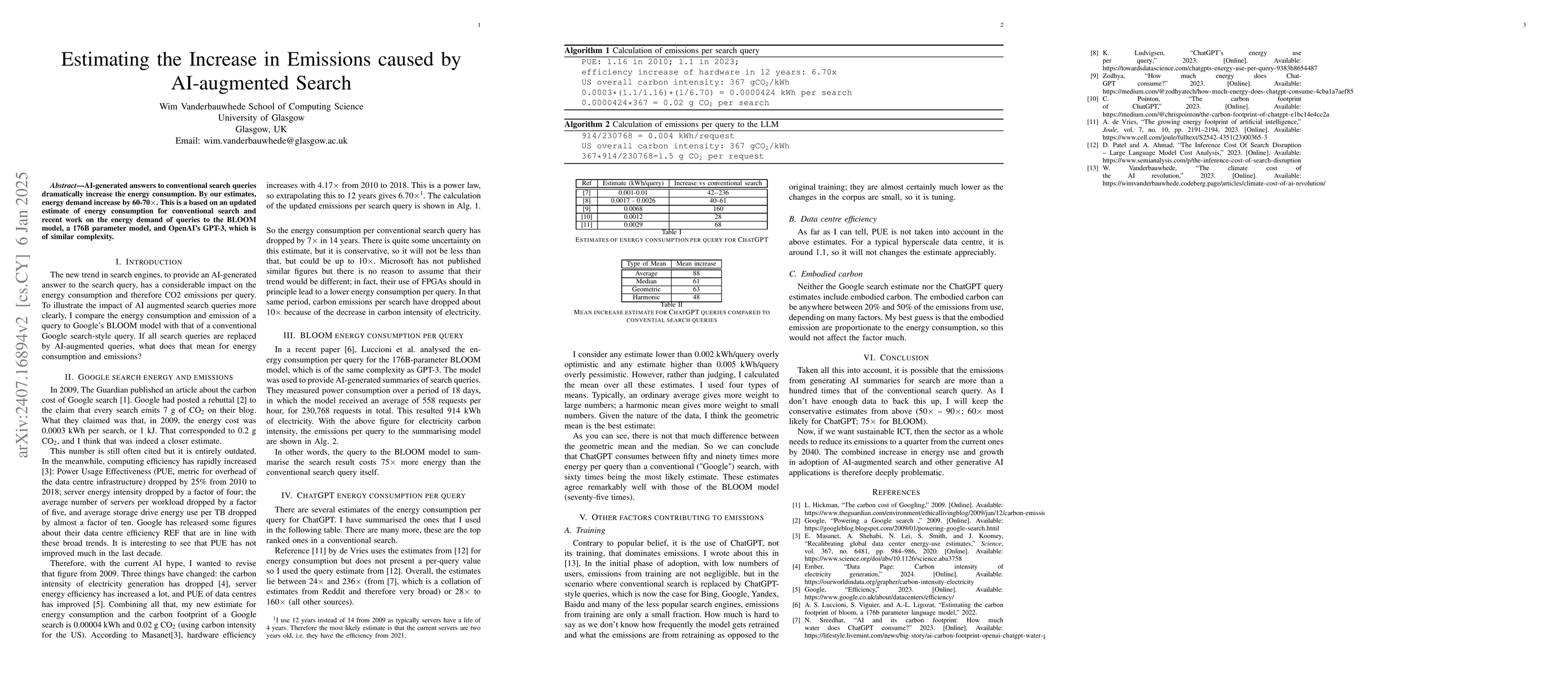 Thumbnail for Estimating the Increase in Emissions caused by AI-augmented Search