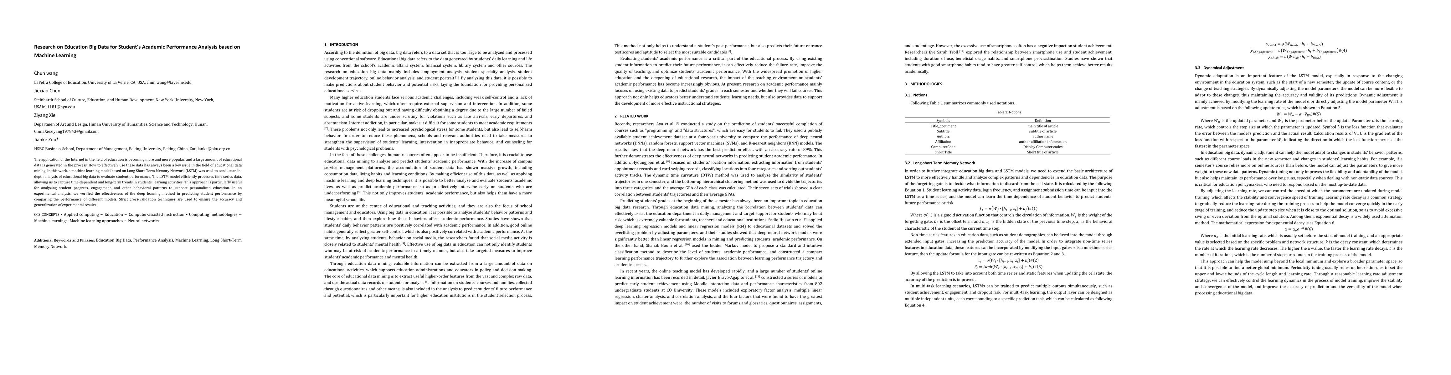 Thumbnail for Research on Education Big Data for Students Academic Performance
  Analysis based on Machine Learning
